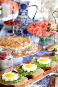 Mothers Day Brunch Blue & Peach Inspiration